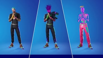 El skin J Balvin posee tres estilos distintos: Predeterminado, Balvin Energ&iacute;a, y Balvin Esqueleto