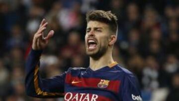 Piqué, en el Bernabéu.
