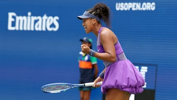 Naomi Osaka celebra su triunfo contra Coco Gauff en el US Open.