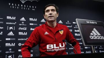 Marcelino, en rueda de prensa.