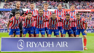 Once del Atlético en el partido contra Las Palmas.