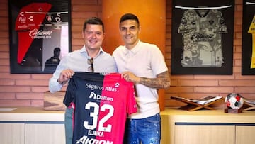 18-09-24. UROS DJURDJEVIC, EN SU PRESENTACION COMO JUGADOR DEL ATLAS.