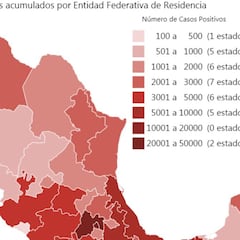 Mapa y casos de coronavirus en México por estados hoy 13 de junio