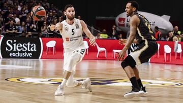 Rudy Fernandez (Real Madrid Baloncesto) in action during the match   Euroleague match between Real Madrid Baloncesto vs Olimpia Milano at the WiZink Center stadium in Madrid, Spain, March 20, 2019 .