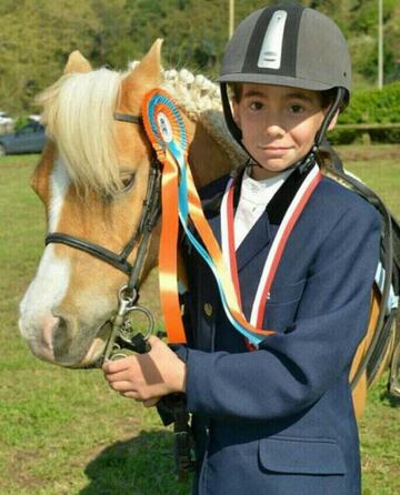 Vicky Alonso, de niña, cunado ganó el Campeonato de Cantabria.