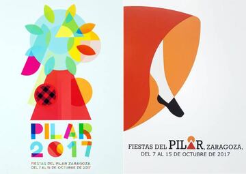 Carteles oficiales de las Fiestas del Pilar 2017 de Zaragoza