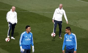 El Real Madrid entrena antes del partido en Leganés