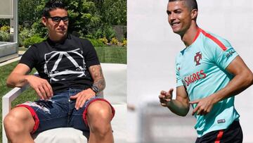 Cristiano Ronaldo se burla en Instagram del nuevo look de James Rodr&iacute;guez.