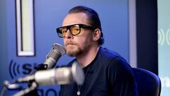 NEW YORK, NEW YORK - JULY 13: Simon Pegg visits SiriusXM at SiriusXM Studios on July 13, 2022 in New York City. (Photo by Jamie McCarthy/Getty Images)