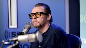 NEW YORK, NEW YORK - JULY 13: Simon Pegg visits SiriusXM at SiriusXM Studios on July 13, 2022 in New York City. (Photo by Jamie McCarthy/Getty Images)