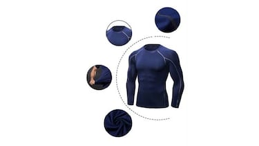 Esta camiseta fitness compresora de varios colores tiene más de 4.000 valoraciones en Amazon