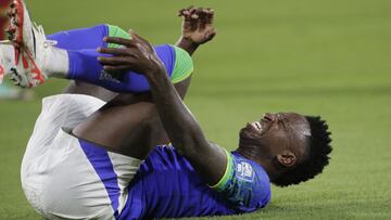 Vinicius, lesionado con Brasil.