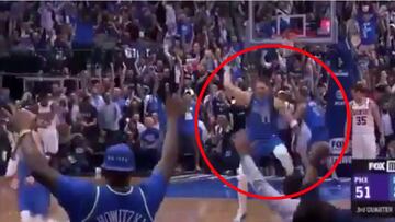 La loca reacción de Doncic al último mate de Nowitzki en la NBA