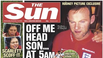 The Sun publish photos of Rooney drunk at England hotel