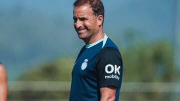 Jagoba Arrasate, entrenador del Mallorca, durante un entrenamiento en la Ciudad Deportiva.