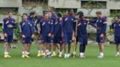 El Rayo en un entrenamiento.