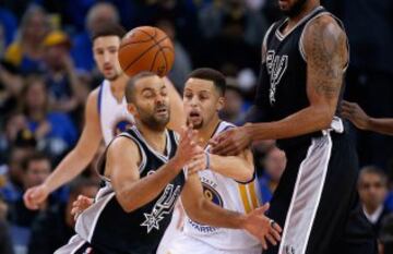 Stephen Curry y Tony Parker.