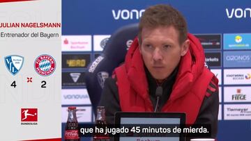 La dura rajada de Nagelsmann tras la humillación del Bayern en la que pone al Madrid de ejemplo