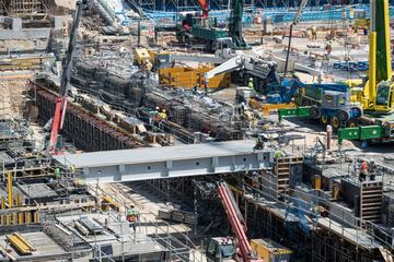 El avance de las obras del estadio Santiago Bernabéu