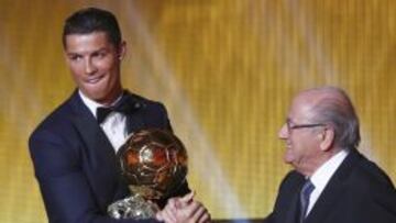 Cristiano Ronaldo y Blatter.