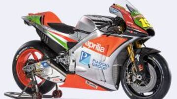 La Aprilia RS-GP con la que Bautista y Bradl competir&aacute;n esta temporada.