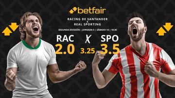 Racing de Santander vs. Real Sporting de Gijón: horario, dónde ver, pronósticos y clasificación