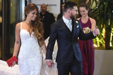 Las primeras imágenes de Messi y Antonella Roccuzzo como marido y mujer