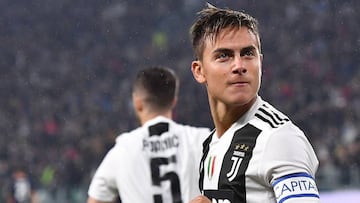 Paulo Dybala durante un partido con la Juventus.