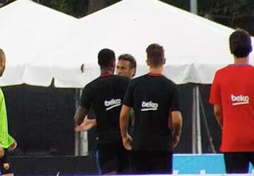 La pelea entre Neymar y Semedo en imágenes