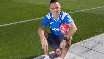 Roque Mesa, posando para AS en Butarque.