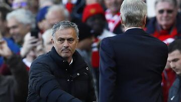 saludo entre Mourinho y Wenger.