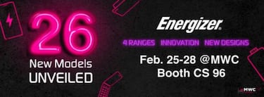 La marca de pilas Energizer presentará 26 móviles en el MWC de Barcelona