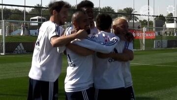 Vidal 'humilló' a Ribery en el divertido tontito del Bayern