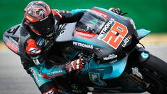 Fabio Quartararo durante los test de Brno.