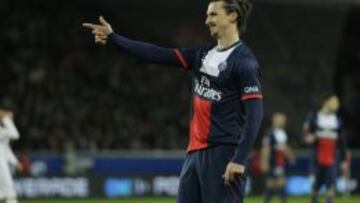 Zlatan Ibrahimovic, en un partido con el Par&iacute;s Saint-Germain.