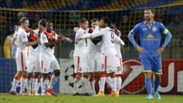 El Shakhtar arras&oacute; al Bate.