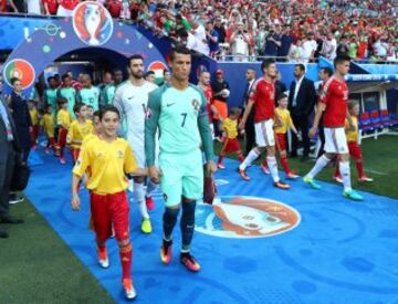 Cristiano Ronaldo en la salida de jugadores.