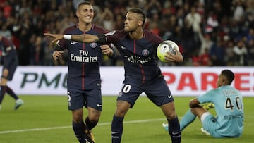 PSG golea en festival ofensivo gracias a actuación de Neymar