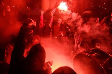 La afición de Atlanta United alentando con todo previo al partido más importante de la historia de la franquicia.