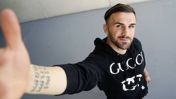 Sadiku, jugador del Málaga.