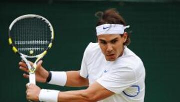 <b>FLEXIBLE. </b>Rafa Nadal no dio opciones a Gilles Muller.