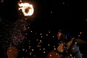 Competición de La Batalla (parecido al hockey pero con una bola de fuego).