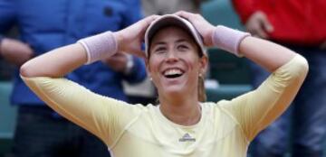 El pase de Muguruza a la final de Roland Garros en imágenes