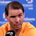 Spain's Rafael Nadal speaks during a press conference after his loss in his men's singles match against Jordan Thompson of Australia at the Brisbane International tennis tournament in Brisbane on January 5, 2024. (Photo by William WEST / AFP) / --IMAGE RESTRICTED TO EDITORIAL USE - STRICTLY NO COMMERCIAL USE--