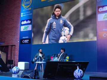 Los tres exjugadores estuvieron en Bogotá durante el mes de mayo participando de la Cumbre Novo Fútbol.