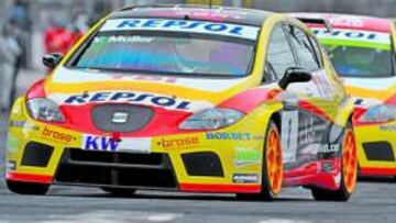 <b>LÍDER. </b>Muller es primero del Mundial con un Seat León.