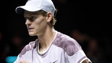 Jannik Sinner, contra Milos Raonic en R¨®terdam.