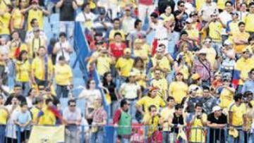 Imagen del ambiente vivido ayer en el Vicente Calderón.