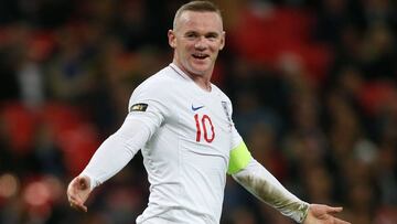 Rooney durante un partido con Inglaterra