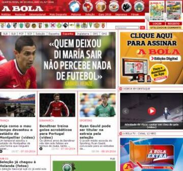 Portadas de la prensa extranjera